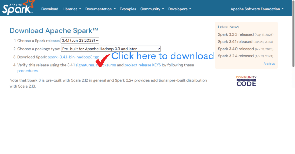 Download Spark and Hadoop