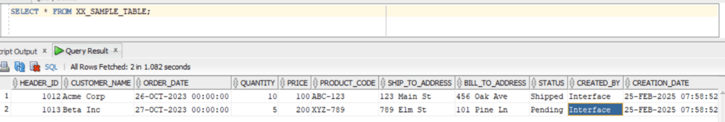 Verify table data loaded by SQl*Loader in Oracle Database