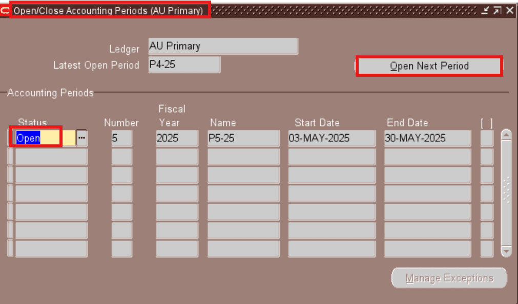 Open Accounts Receivables(AR) Period