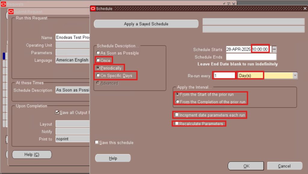 How to Schedule Concurrent Programs in Oracle Apps R12