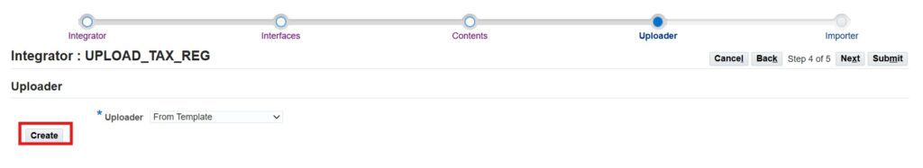 create integrator create uploader oracle webadi