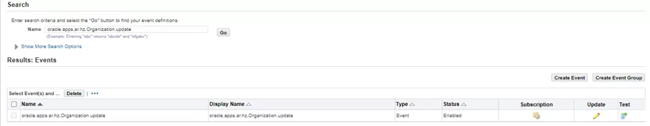 Create Event Subscription
